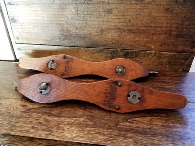 Antique  Klipper Klub Ice Skates - Wood with Cast Steel Blades