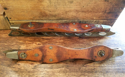 Vintage Racing Skates with holes in blades