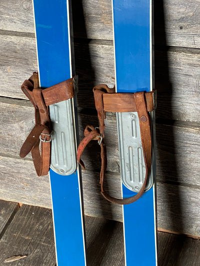 Vintage Junior Snow Patrol Skis- Blue (1960's)