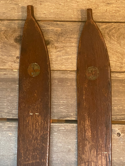 Antique Broadmount Downhill Skis