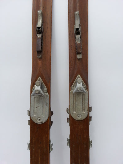Vintage Hickory Downhill Skis - Montgomery Ward Skis