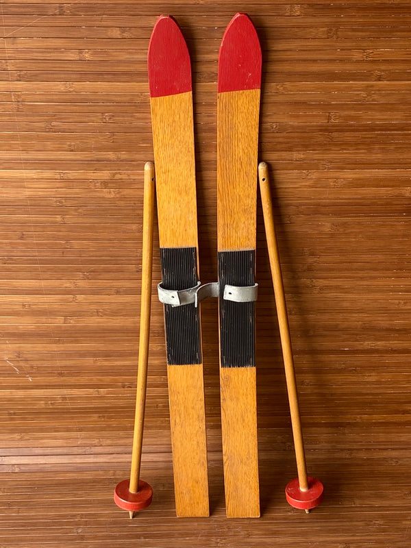 アンティーク木製スキー Wooden Norwegian Snow Skis - Antique - VintageWinter