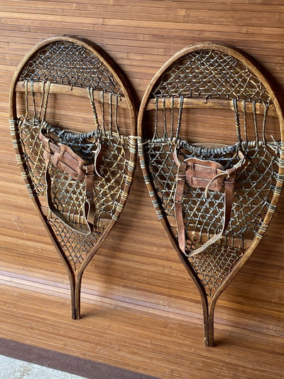 Antique Handmade Trapper Snowshoes - VintageWinter