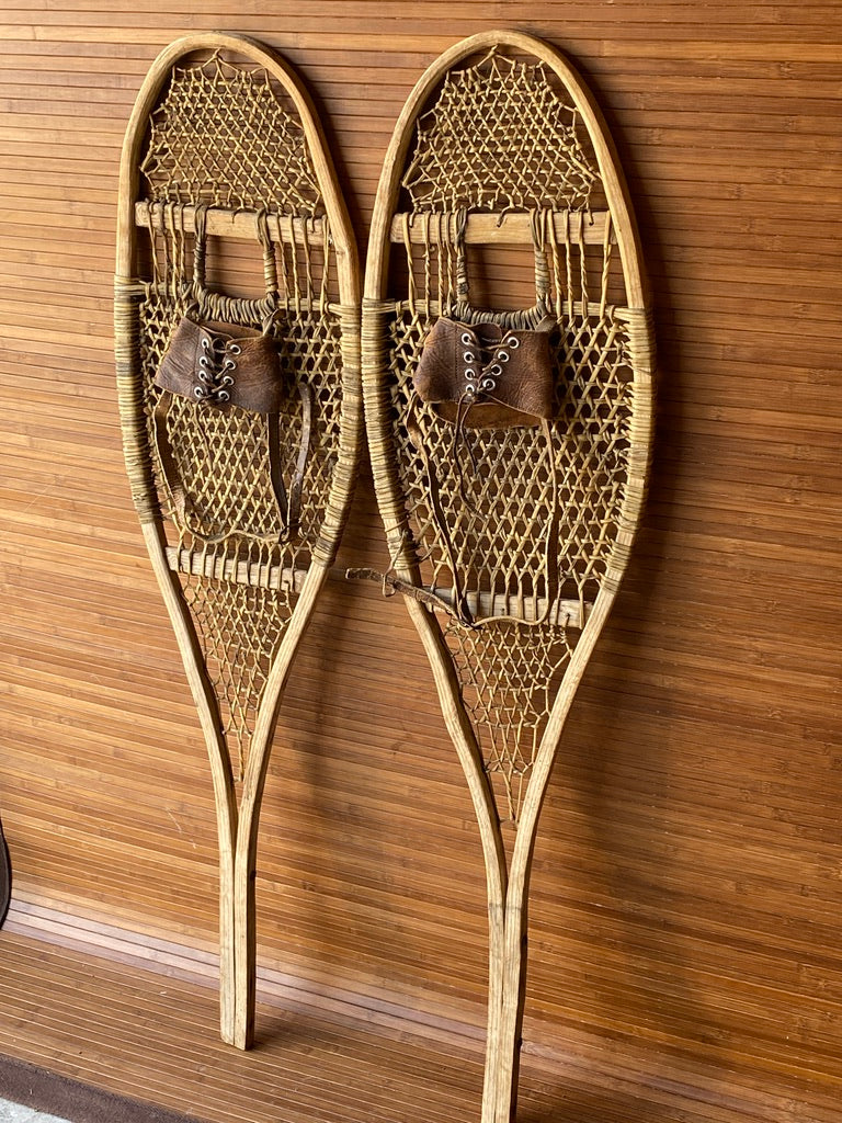 Antique Longtail Trapper Snowshoes