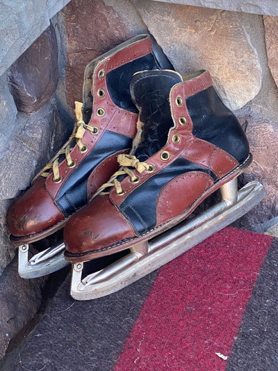 Vintage Britain Leather Hockey Skates