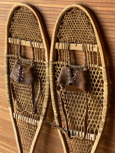 Antique Longtail Trapper Snowshoes