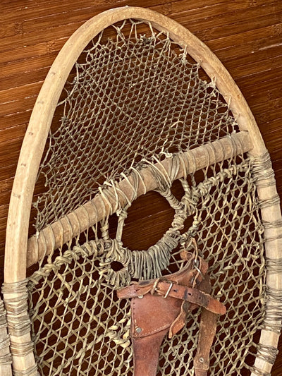 Vintage Canadian Bear Paw Snowshoes
