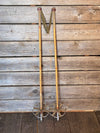 Antique Bamboo Ski Poles with leather straps