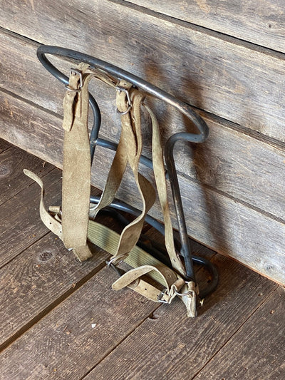 Vintage French Metal Frame Backpack