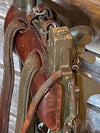 Vintage Wooden Frame Backpack with Leather Straps