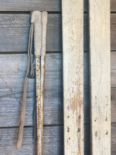 10th Mountain Division - Vintage Skis - UNMOUNTED - with Poles
