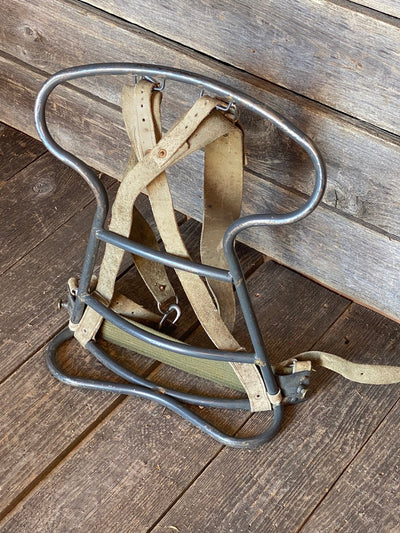 Vintage French Metal Frame Backpack