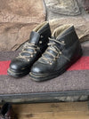 Vintage Leather Ski Boots - Black