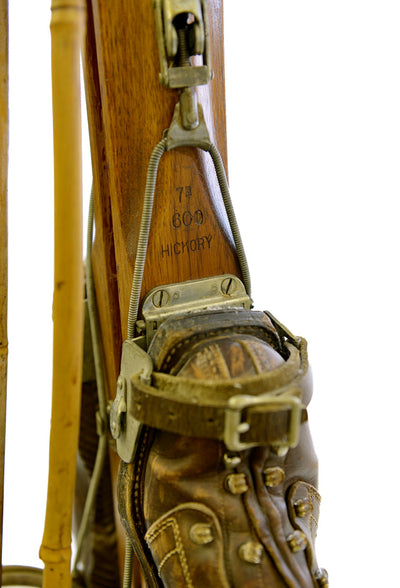 Antique Dartmouth Skis, Boots and Poles