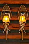 Antique Snowshoe Sconce Set