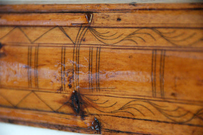 Antique Swedish Hand Carved Skis