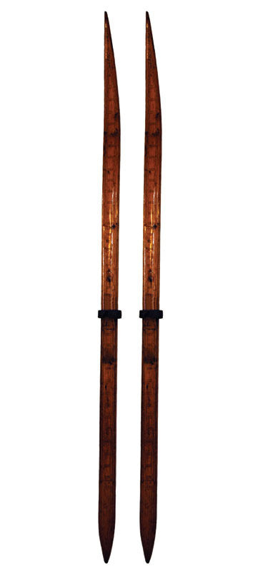 Antique Swedish Hand Carved Skis