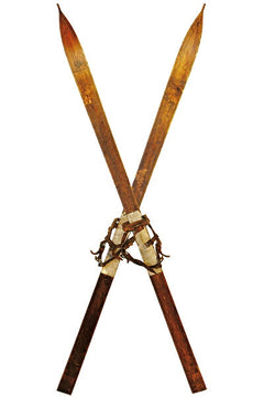 Antique-Wooden-Skis-Crossed---