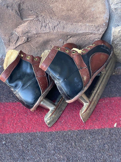 Vintage Britain Leather Hockey Skates