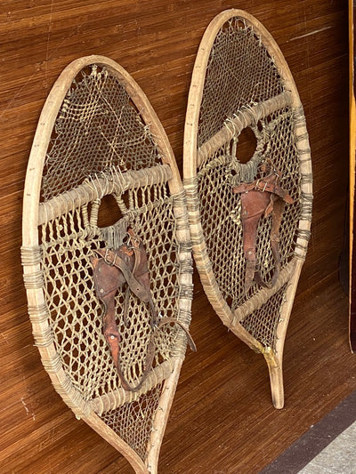 Vintage Canadian Bear Paw Snowshoes