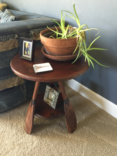 Canoe Paddle End Table