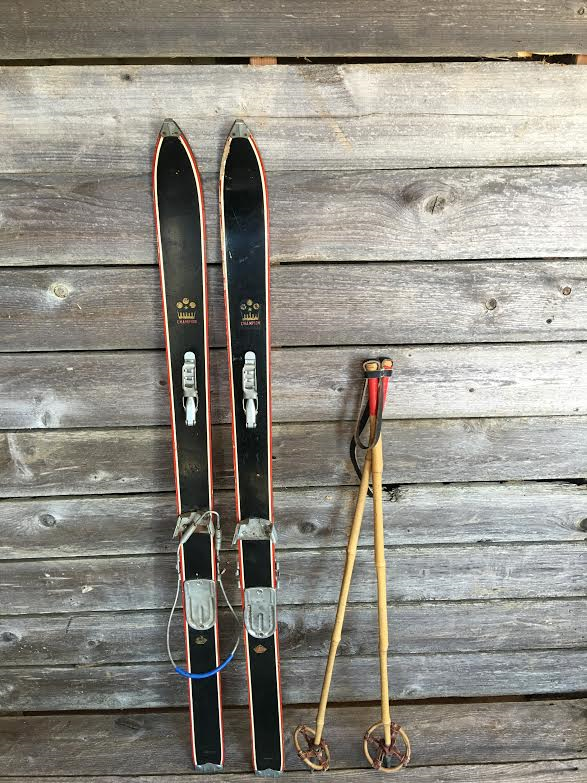Children’s CHAMPION Ski Set- Black, Includes Poles