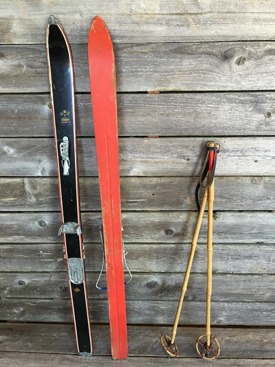 Children’s CHAMPION Ski Set- Black, Includes Poles