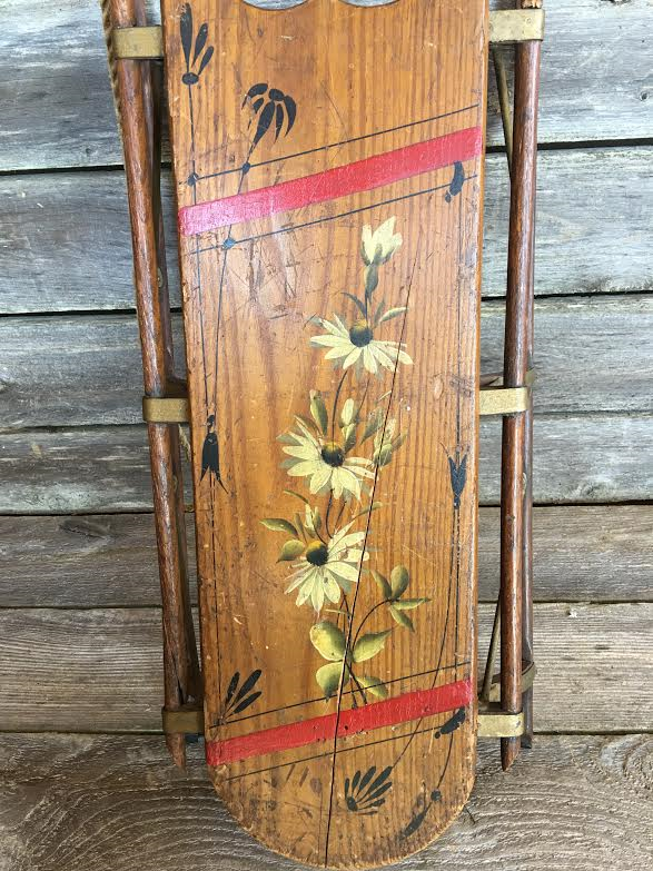 Children’s Vintage Wood Sled