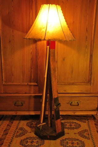 Vintage Child's Ski Floor Lamp