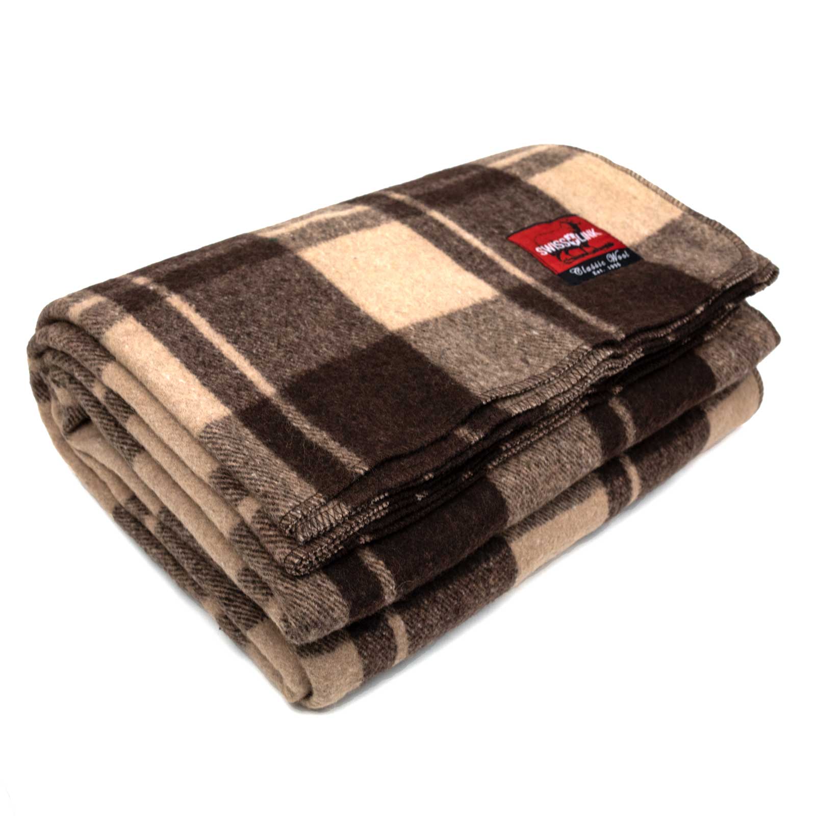 Plaid wool top blanket