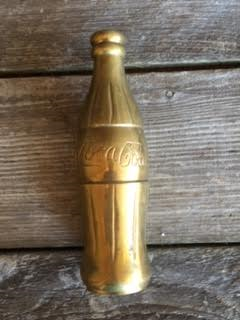 Coca Cola Folk Art Brass Bottle