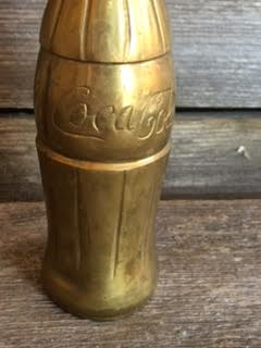 Coca Cola Folk Art Brass Bottle