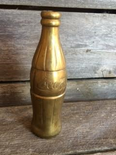 Coca Cola Folk Art Brass Bottle