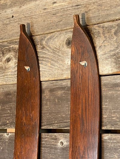 Antique Gregg Downhill Skis (Dartmouth Bindings)