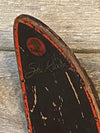 Antique Ski Rider Downhill Wooden Skis
