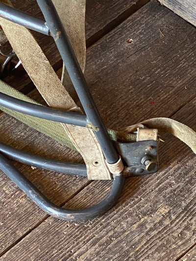 Vintage French Metal Frame Backpack