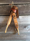 Dutch Vintage Ice Skates with holiday decor stencil
