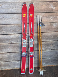 レトロコレクション 当時物 ＊古い木製スキー SKI 委ねれ