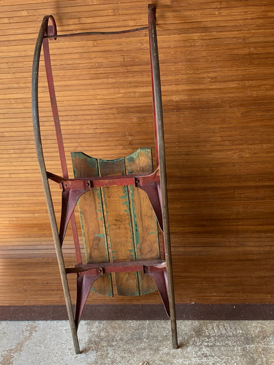 Children’s Vintage Steel and Wood Sled