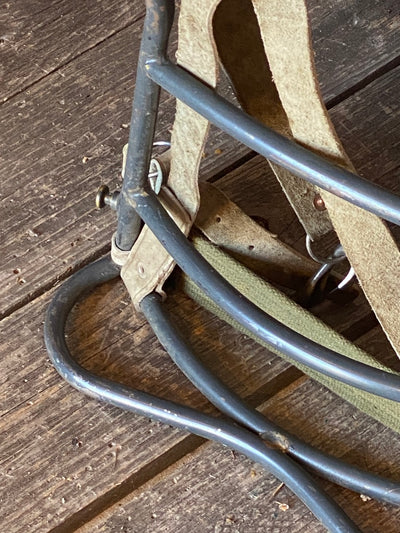 Vintage French Metal Frame Backpack