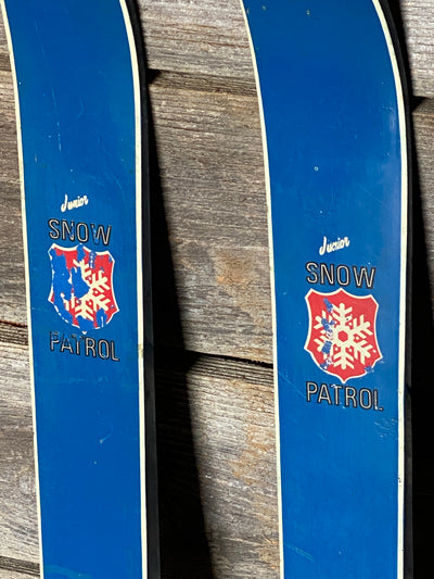 Vintage Junior Snow Patrol Skis- Blue (1960's)