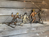 Art Deco Skiers Metal Wall Art