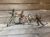 Art Deco Skiers Metal Wall Art