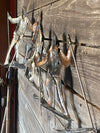 Art Deco Skiers Metal Wall Art