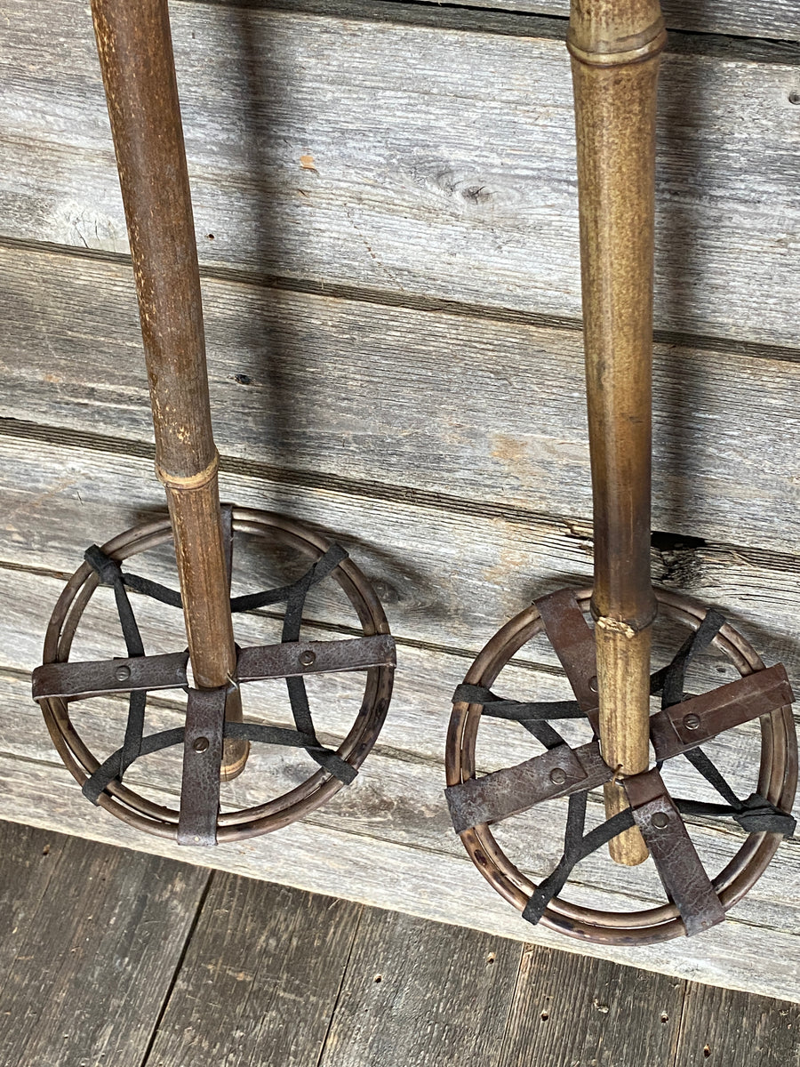 Vintage Style Bamboo Poles for Ski Decor