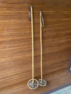 Vintage Bamboo Ski Poles with double ring baskets
