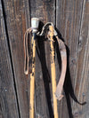 Antique Bamboo Ski Poles with faded black paint