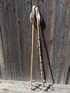 Vintage Bamboo and Leather Ski Poles