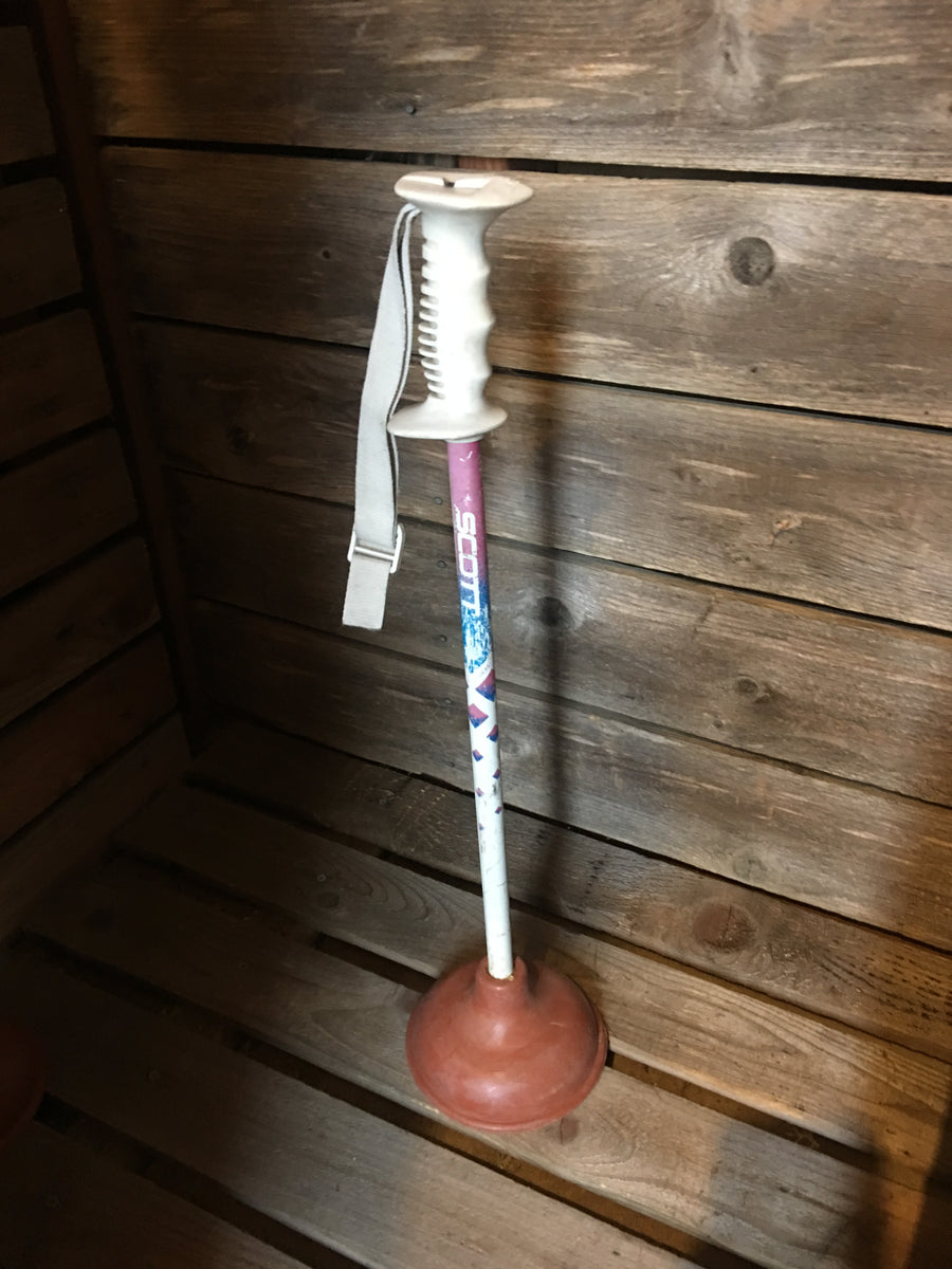 Vintage Ski Pole Plunger