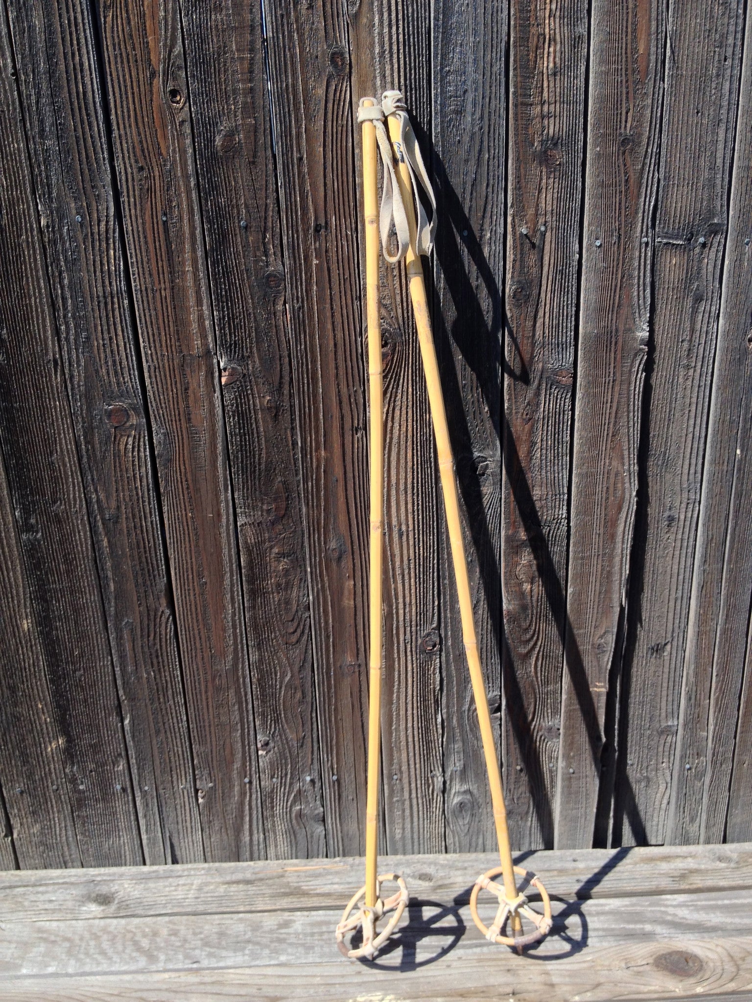 Vintage Bamboo - Youth Ski Poles